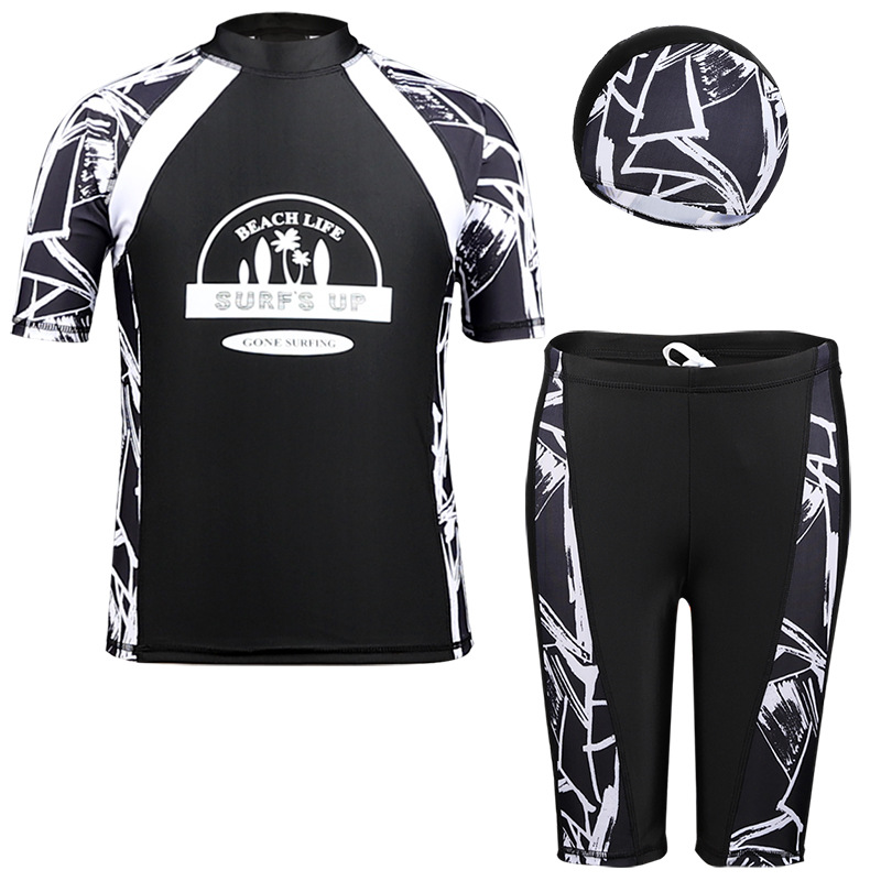 Rash Guard - ملابس سباحة للأطفال من 3 قطع،