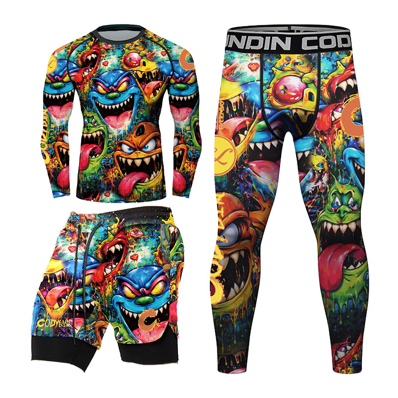 تيشيرت رجالي ضاغط بطبعة جرافيت - مراجعة Rash Guard وسعره