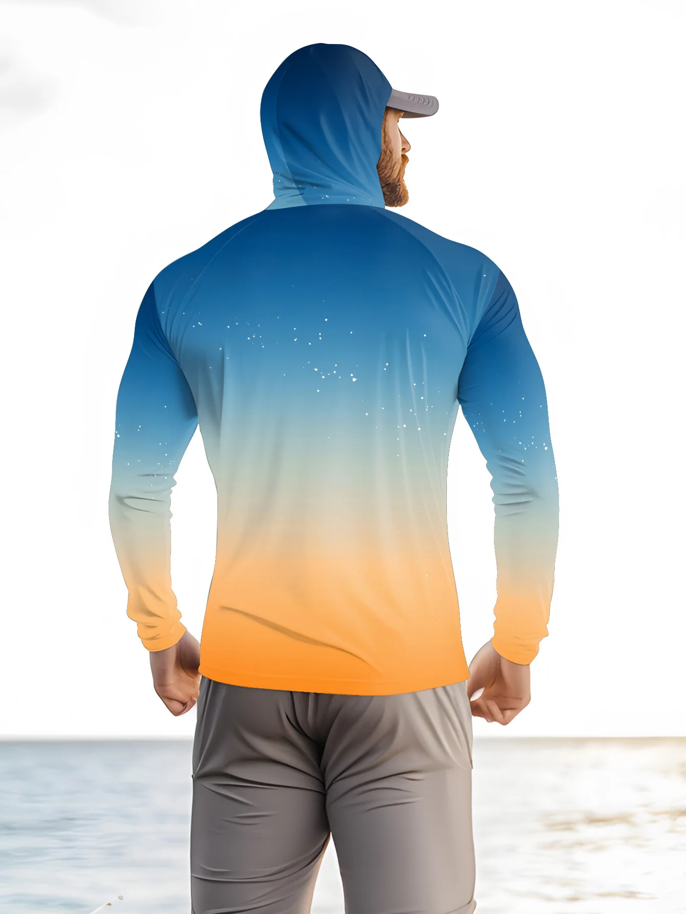 قميص صيد للرجال بغطاء للرأس، ي - مراجعة Rash Guard وسعره
